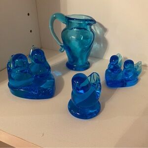 Leo Ward Vintage Glass Bluebird of Happiness